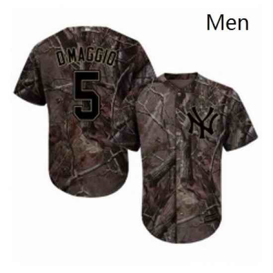 Mens Majestic New York Yankees 5 Joe DiMaggio Authentic Camo Realtree Collection Flex Base MLB Jersey
